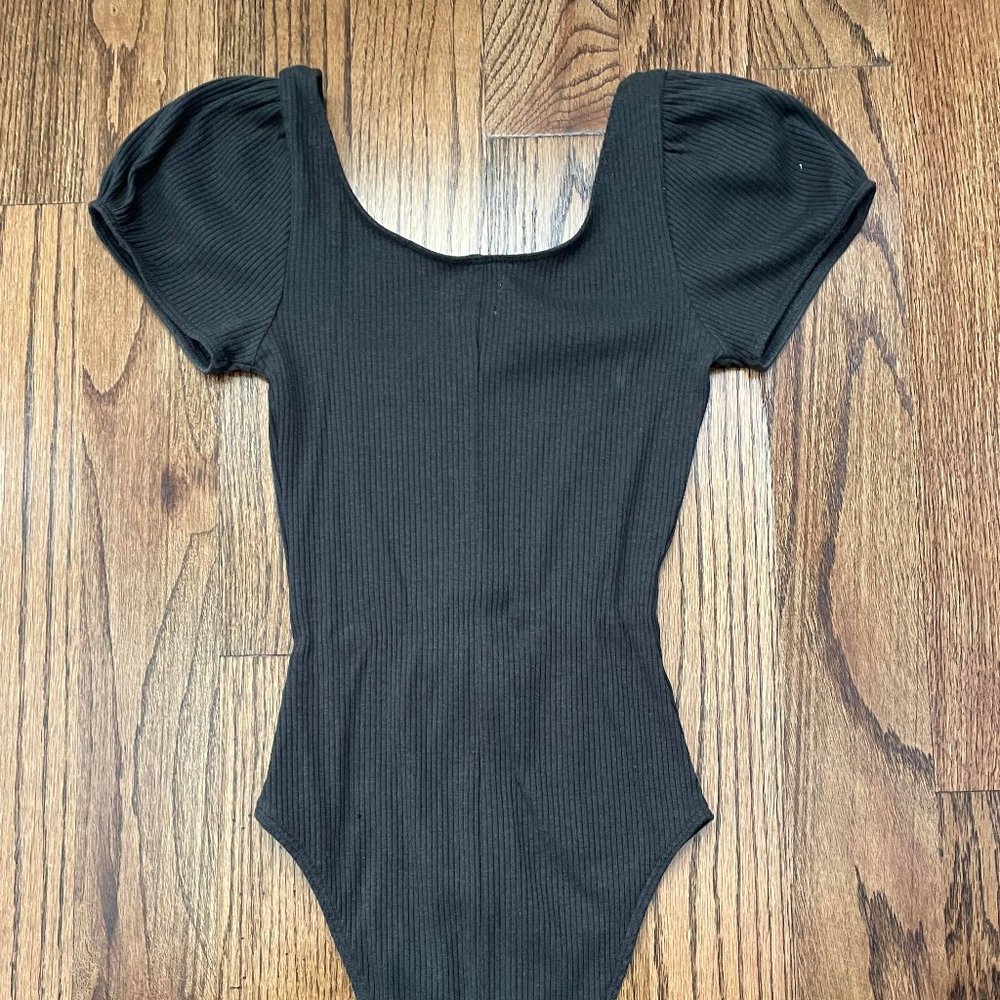 Out From Under Black Womens Bodysuit